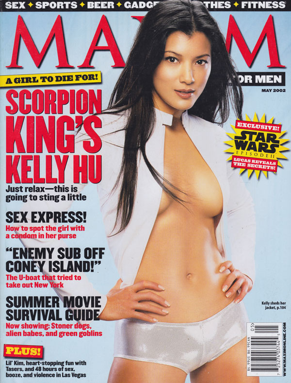 Maxim # 53, May 2002 magazine back issue Maxim magizine back copy maxim magazine 2002 back issues sexy men's mag sports beer fitness tops kelly hu covergirl sex advic