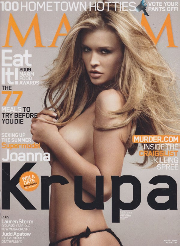 Maxim # 140, August 2009 magazine back issue Maxim magizine back copy maxim magazine2009 issues joanna krupa covergirl hot celebs interviews food advice erotic picsinvest
