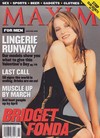 Bridget Fonda magazine cover appearance Maxim # 15, January/February 1999