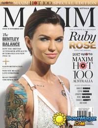 Maxim Australia # 76, November 2017 magazine back issue cover image