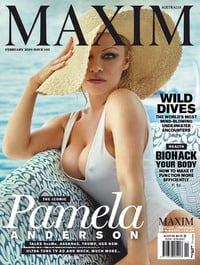 Pamela Anderson magazine cover appearance Maxim Australia # 103, February 2020