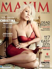 Christina Aguilera magazine cover appearance Maxim India October 2013