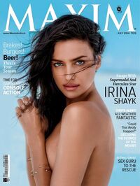 Irina Shayk magazine cover appearance Maxim India July 2014