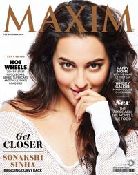 Maxim India December 2014 magazine back issue cover image