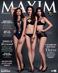 Maxim India January 2015 magazine back issue cover image