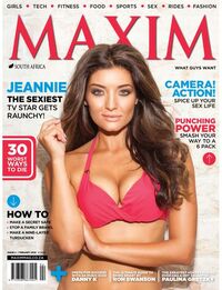 Aneta B magazine cover appearance Maxim South Africa February 2014