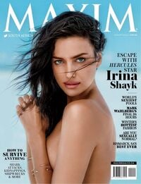 Irina Shayk magazine cover appearance Maxim South Africa August 2014