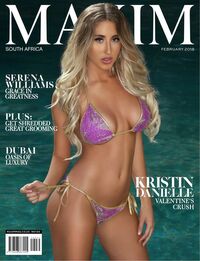 Danielle Martin magazine cover appearance Maxim South Africa February 2018