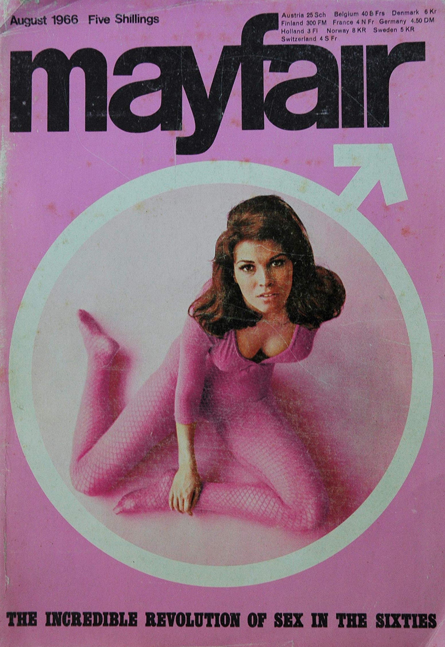 Mayfair Vol. 1 # 8 magazine back issue Mayfair magizine back copy Mayfair Vol. 1 # 8 Vintage Adult Magazine Back Issue Published by Paul Raymond Publishing Group. August 1966 Five Shillings.