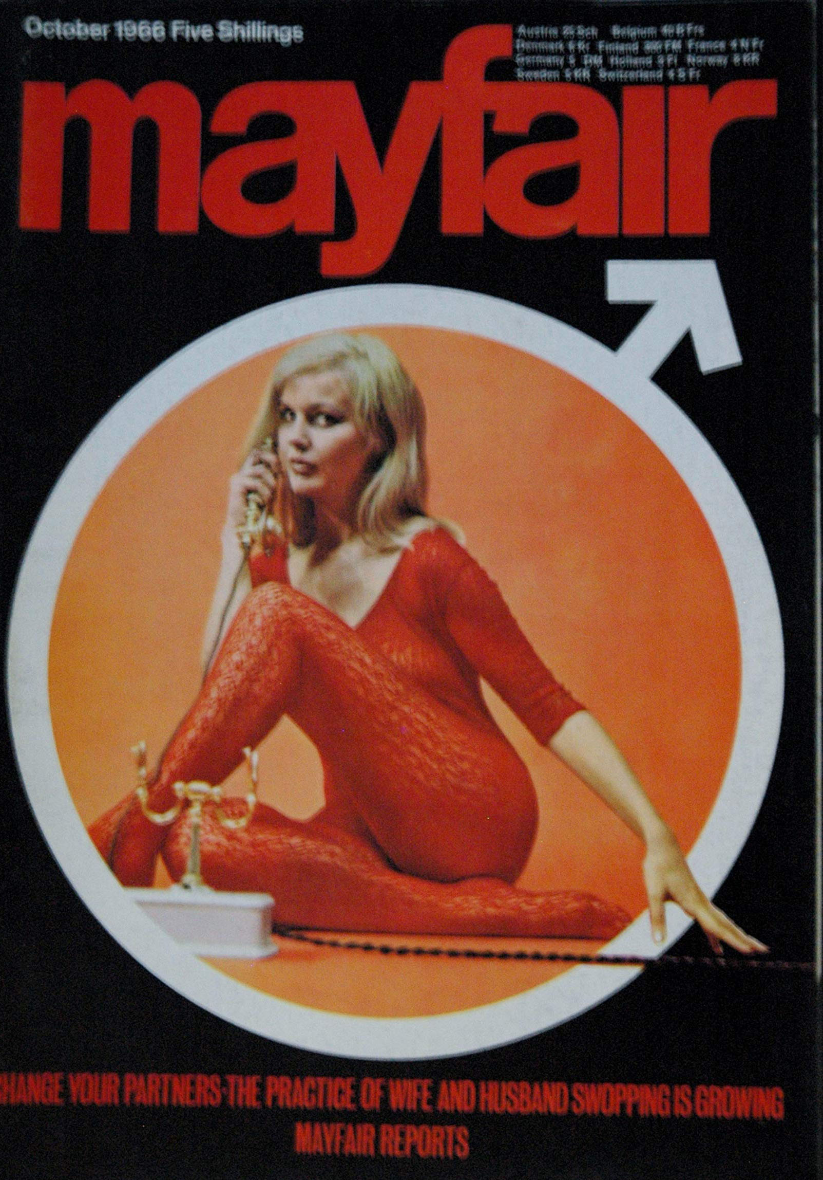 Mayfair Vol. 1 # 10 magazine back issue Mayfair magizine back copy Mayfair Vol. 1 # 10 Vintage Adult Magazine Back Issue Published by Paul Raymond Publishing Group. October 1966 Five Shillings.