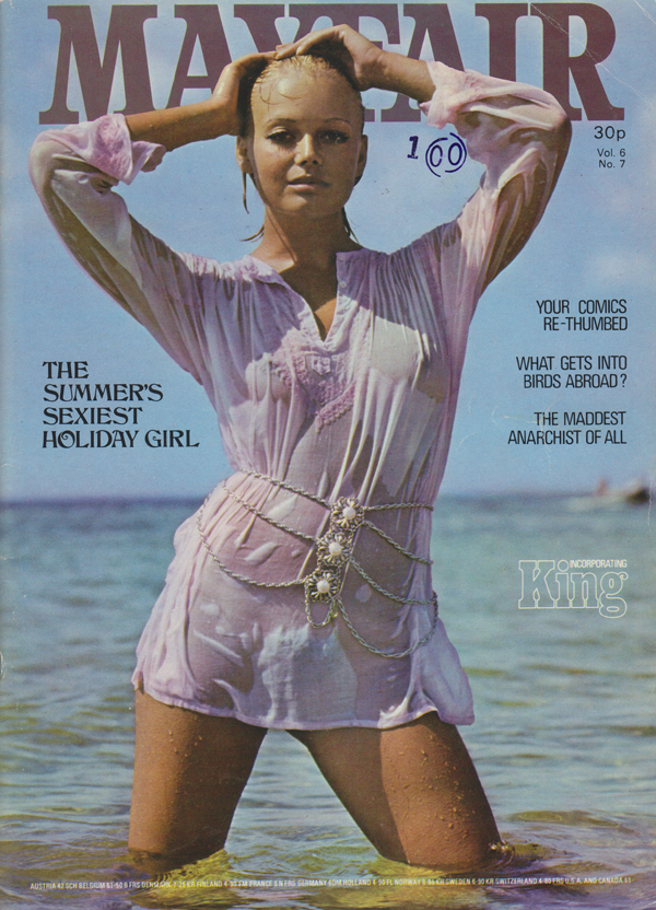 Mayfair Vol. 6 # 7 magazine back issue Mayfair magizine back copy Mayfair Vol. 6 # 7 Adult Magazine Vintage Back Issue Published by Paul Raymond Publishing Group. Covergirl & Centerfold Carolyn.