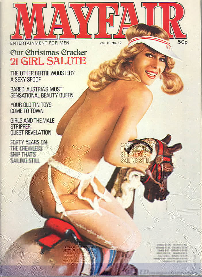Mayfair Vol. 10 # 12 magazine back issue Mayfair magizine back copy Mayfair Vol. 10 # 12 Adult Magazine Vintage Back Issue Published by Paul Raymond Publishing Group. Our Christmas Cracker 21 Girl Salute.