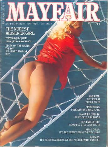 Mayfair Vol. 15 # 6 magazine back issue Mayfair magizine back copy Mayfair Vol. 15 # 6 Adult Magazine Vintage Back Issue Published by Paul Raymond Publishing Group. The Nudest Heineken Girl: Refeshing The Parts Other Girls Cannot Reach.