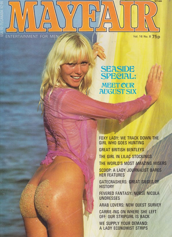 Mayfair Vol. 16 # 8 magazine back issue Mayfair magizine back copy mayfair magazine 1981 back issues seaside special hot sexy babes on the beach foxy ladies nude expli