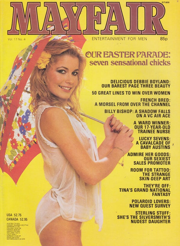 Mayfair Vol. 17 # 4 magazine back issue Mayfair magizine back copy mayfair entertainment for men 1982 back issues delicious babes all nude erotic pictorials raunchy le