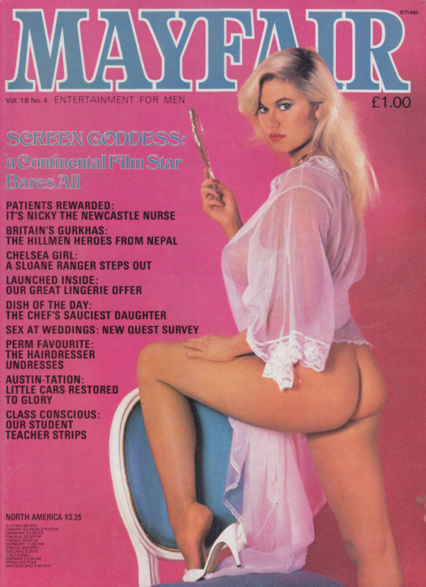 Mayfair Vol. 18 # 4 magazine back issue Mayfair magizine back copy mayfair xxx magazine 1983 back issues hot horny 80s porn babes nude tight asses huge boobs exposed e