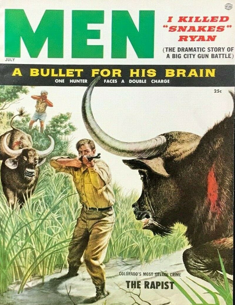 Men July 1955 magazine back issue Men magizine back copy 