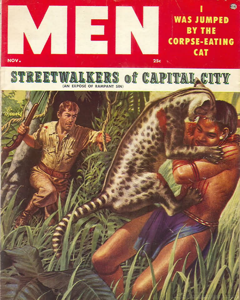 Men November 1955 magazine back issue Men magizine back copy 