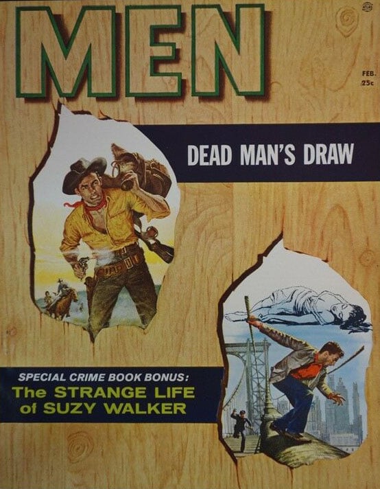 Men February 1956 magazine back issue Men magizine back copy 