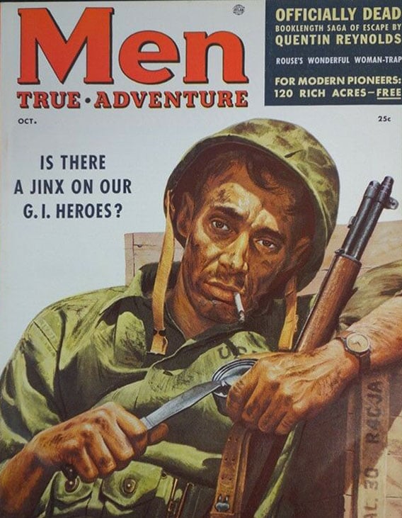 Men October 1956 magazine back issue Men magizine back copy 