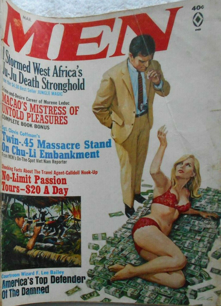 Men March 1967 magazine back issue Men magizine back copy 