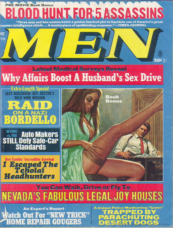 Men February 1970 magazine back issue Men magizine back copy 