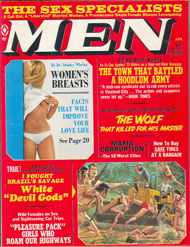 Men April 1971 magazine back issue Men magizine back copy 