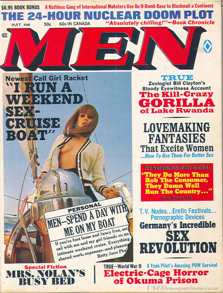 Men May 1971 magazine back issue Men magizine back copy 
