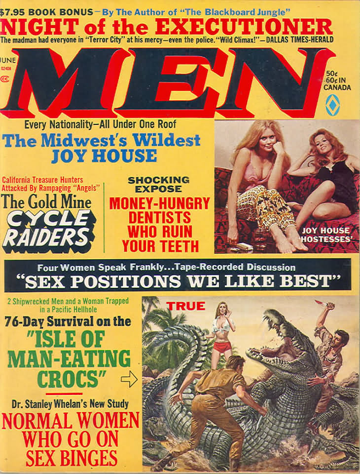 Men June 1971 magazine back issue Men magizine back copy 