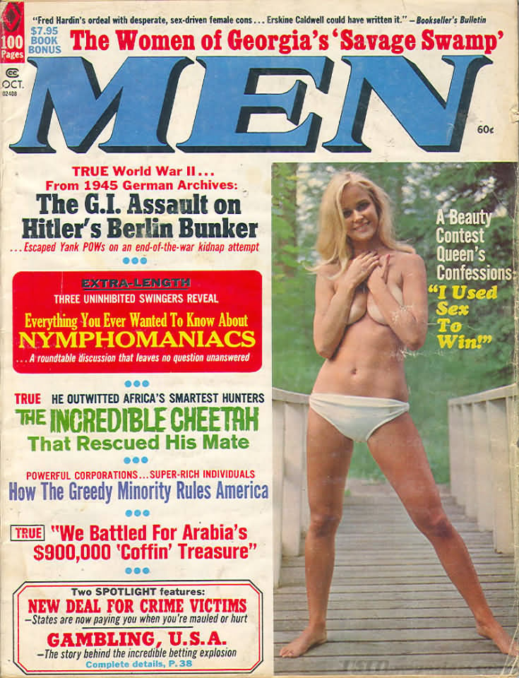 Men October 1972 magazine back issue Men magizine back copy 