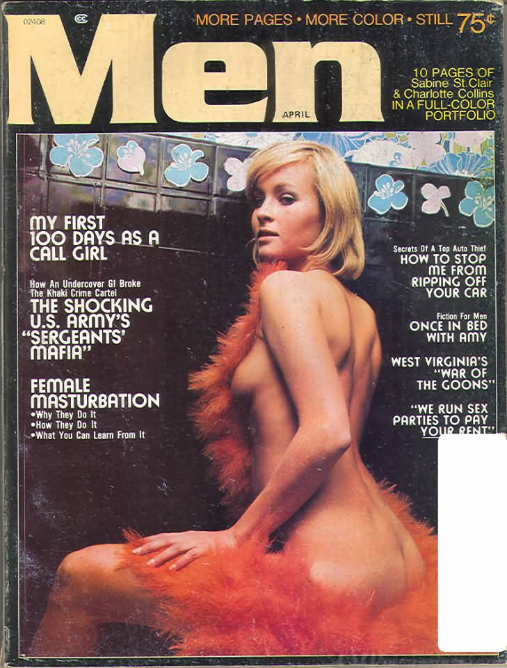 Men April 1975 magazine back issue Men magizine back copy 