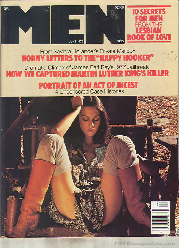 Men June 1978 magazine back issue Men magizine back copy 