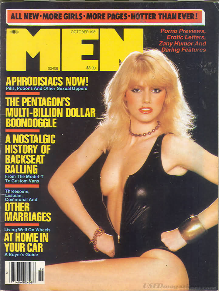 Men October 1981 magazine back issue Men magizine back copy 