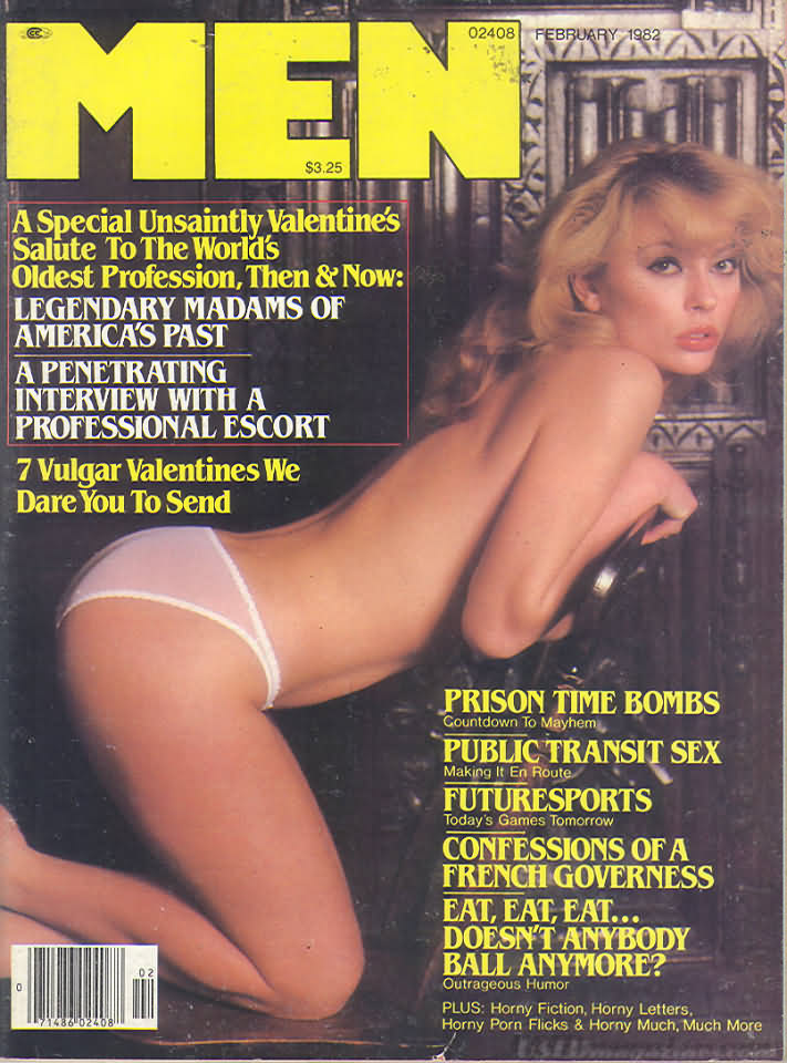 Men February 1982 magazine back issue Men magizine back copy 