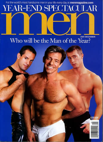 Men December 2001 magazine back issue Men magizine back copy 