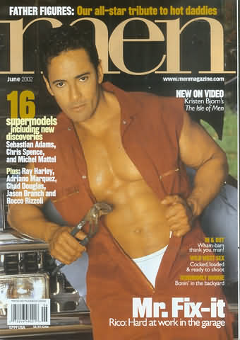 Men June 2002 magazine back issue Men magizine back copy 