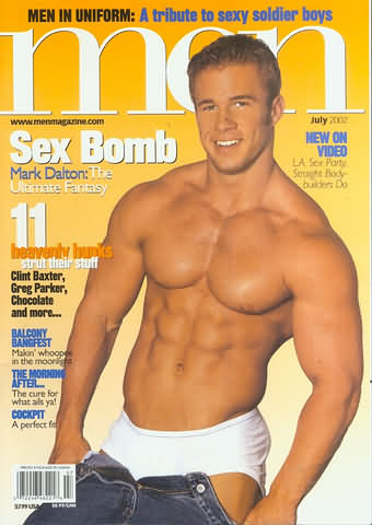 Men July 2002 magazine back issue Men magizine back copy 