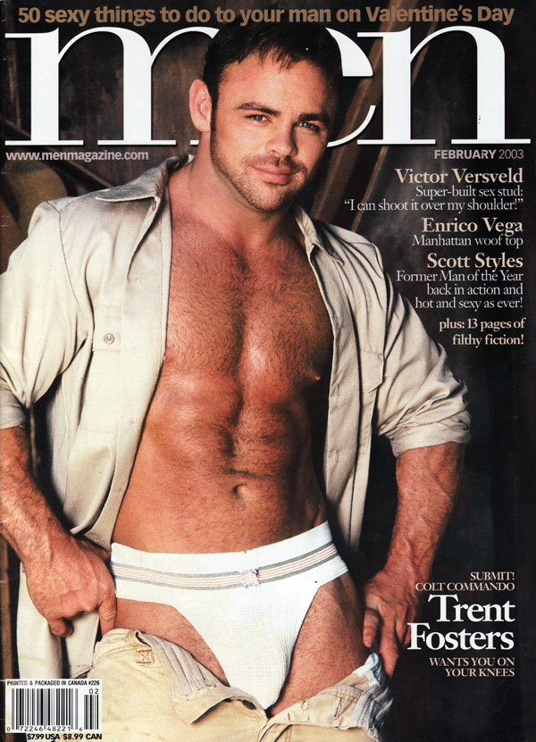 Men February 2003 magazine back issue Men magizine back copy men magazine for gay men, menmagazine.com, hot sexy hard guys, nude penis, xxx hardcore sexy trent f