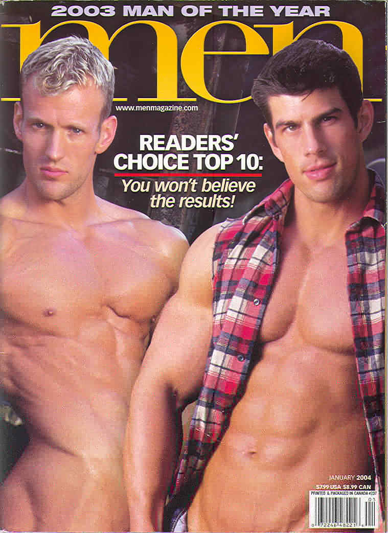 Men January 2004 magazine back issue Men magizine back copy 