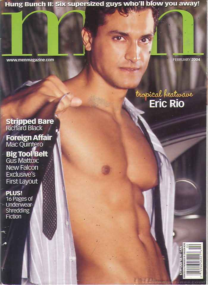 Men February 2004 magazine back issue Men magizine back copy 