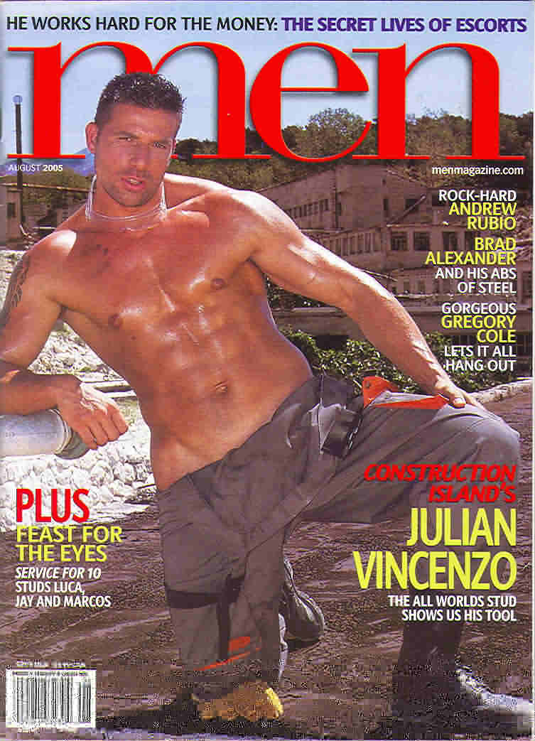 Men August 2005 magazine back issue Men magizine back copy 