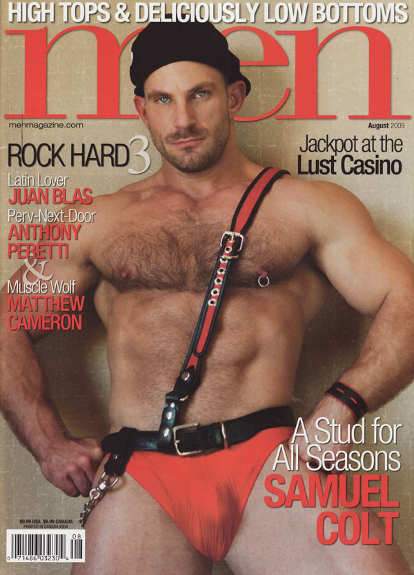 Men August 2009 magazine back issue Men magizine back copy high tops and deliciously low bottoms juan blas anthony peretti matthew cameron samuel colt jackpot 