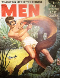 Men October 1955 magazine back issue cover image