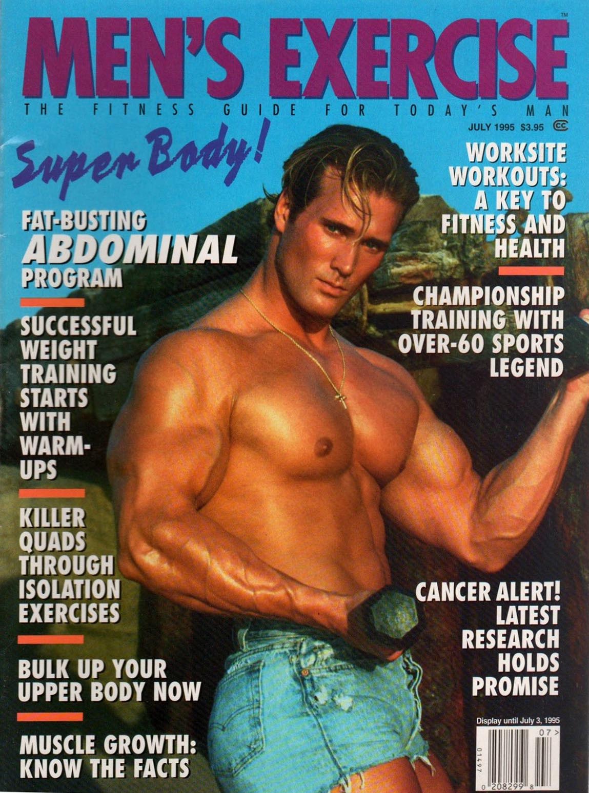 Men's Exercise July 1995 magazine back issue Men's Exercise magizine back copy 