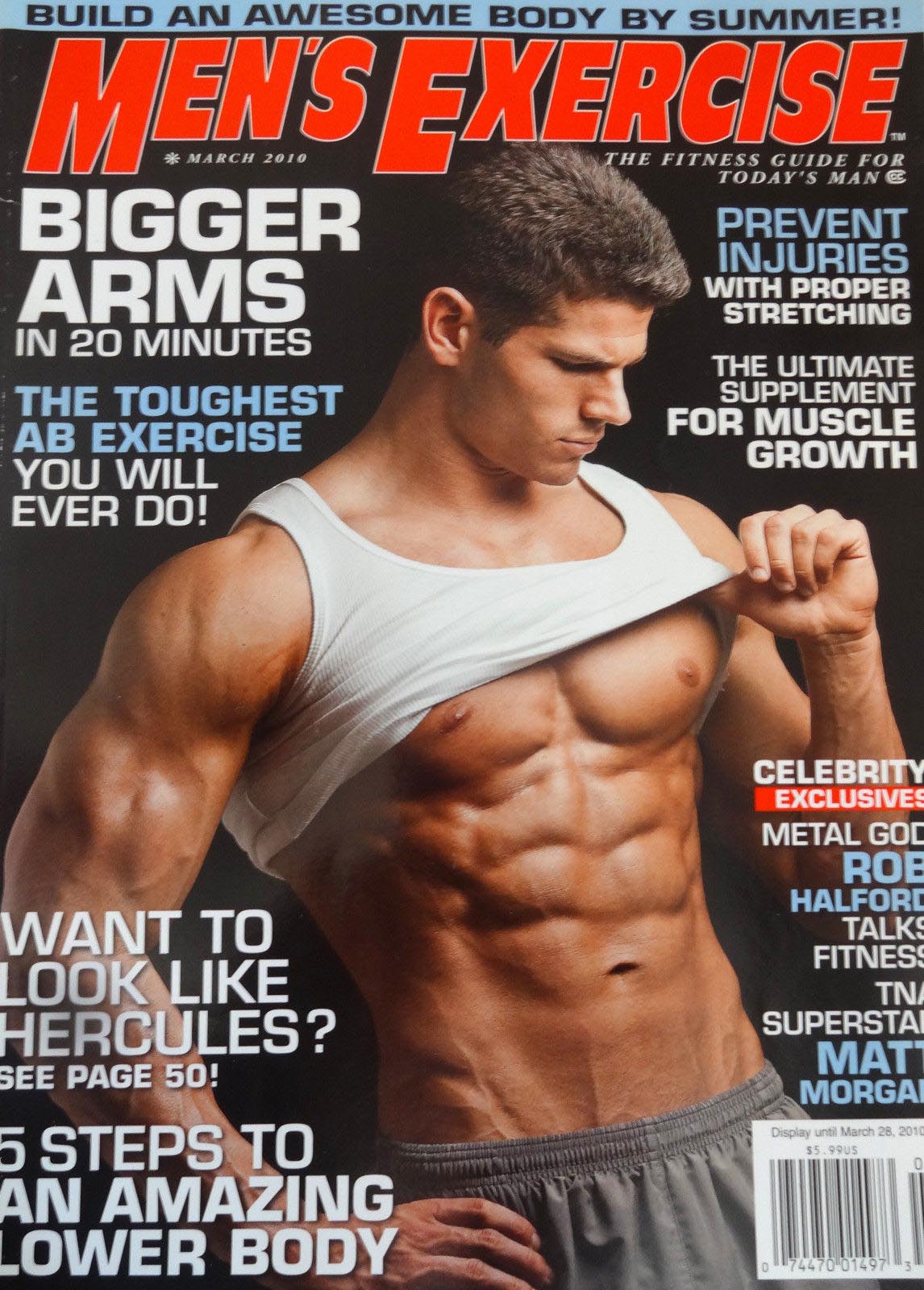 Men's Exercise March 2010 magazine back issue Men's Exercise magizine back copy 