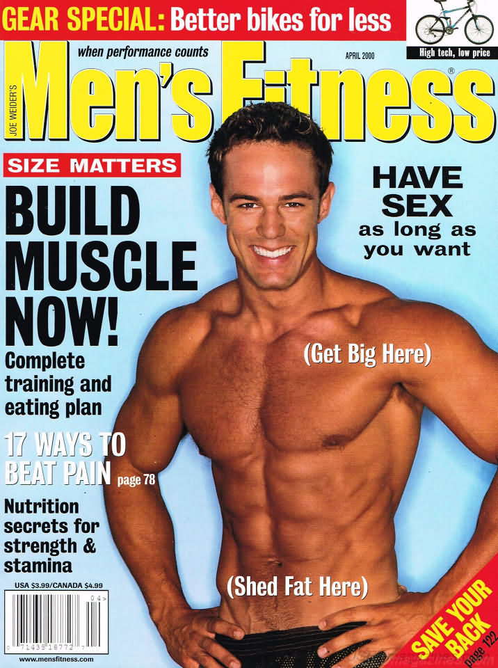 Men's Fitness April 2000 magazine back issue Men's Fitness magizine back copy Men's Fitness April 2000  Mens Magazine Back Issue Published by American Media. How the Best Man Wins. Build Muscle Now! Complete Training And Eating Plan.