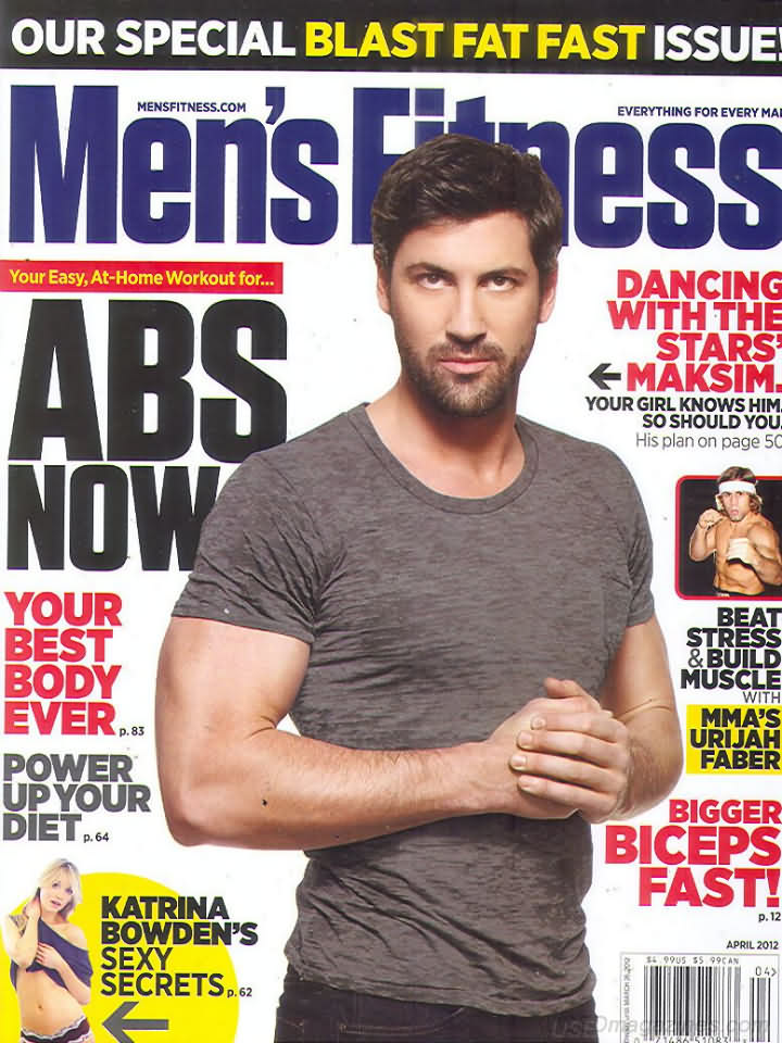 Men's Fitness April 2012 magazine back issue Men's Fitness magizine back copy Men's Fitness April 2012  Mens Magazine Back Issue Published by American Media. How the Best Man Wins. Your Easy, At Home Workout For...Abs Now.