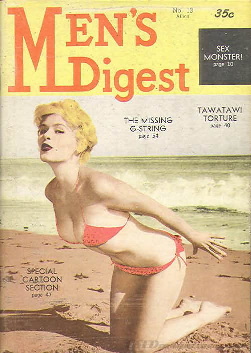 Men's Digest # 13 magazine back issue Men's Digest magizine back copy 