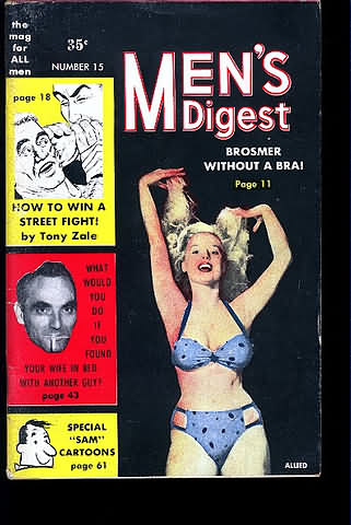 Men's Digest # 15 magazine back issue Men's Digest magizine back copy 