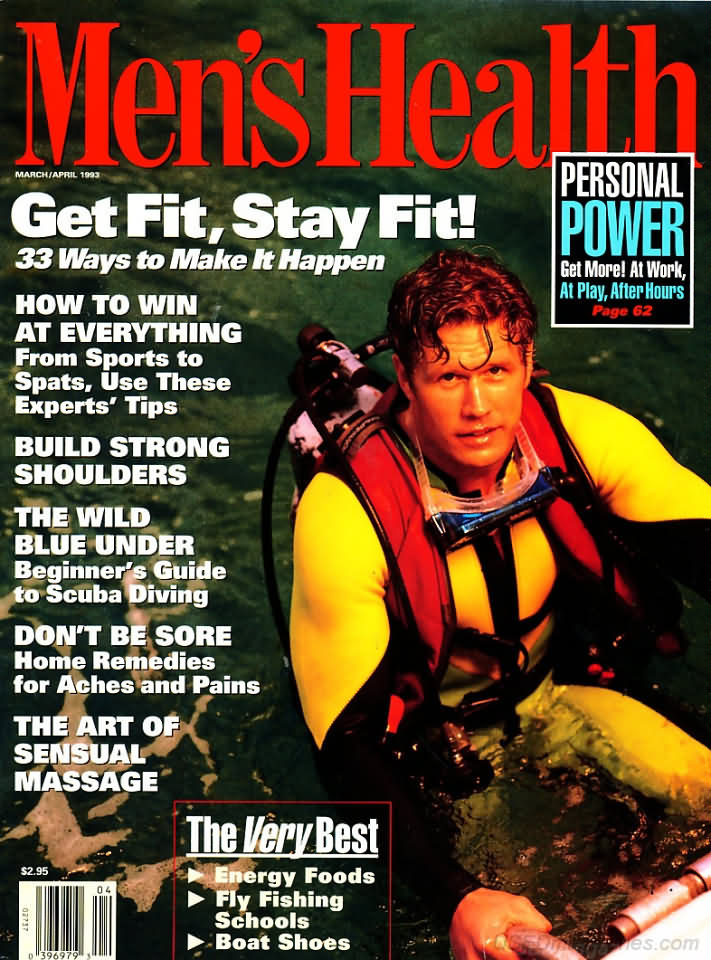 Men's Health March/April 1993 magazine back issue Men's Health magizine back copy Men's Health March/April 1993 Mens Health & Fitness Magazine Back Issue Published by Hearst Publishing in New York, USA. Get Fit, Stay Fit! 33 Ways To Make It Happen.